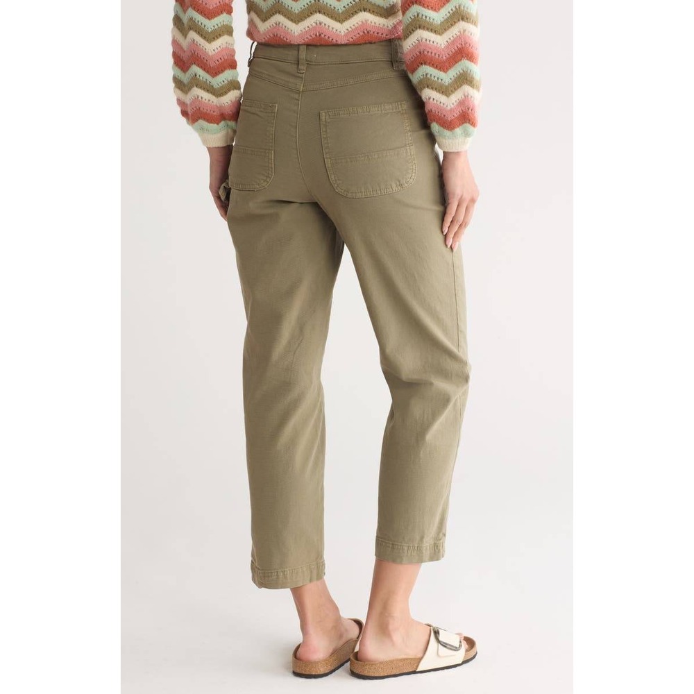 Marine Layer Maya Slim Straight Leg Utility Pants Olive Green Women's Size 4 - Picture 2 of 11